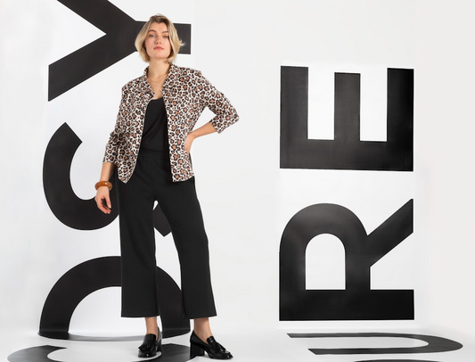 Via Appia Due Blazer Leo Print