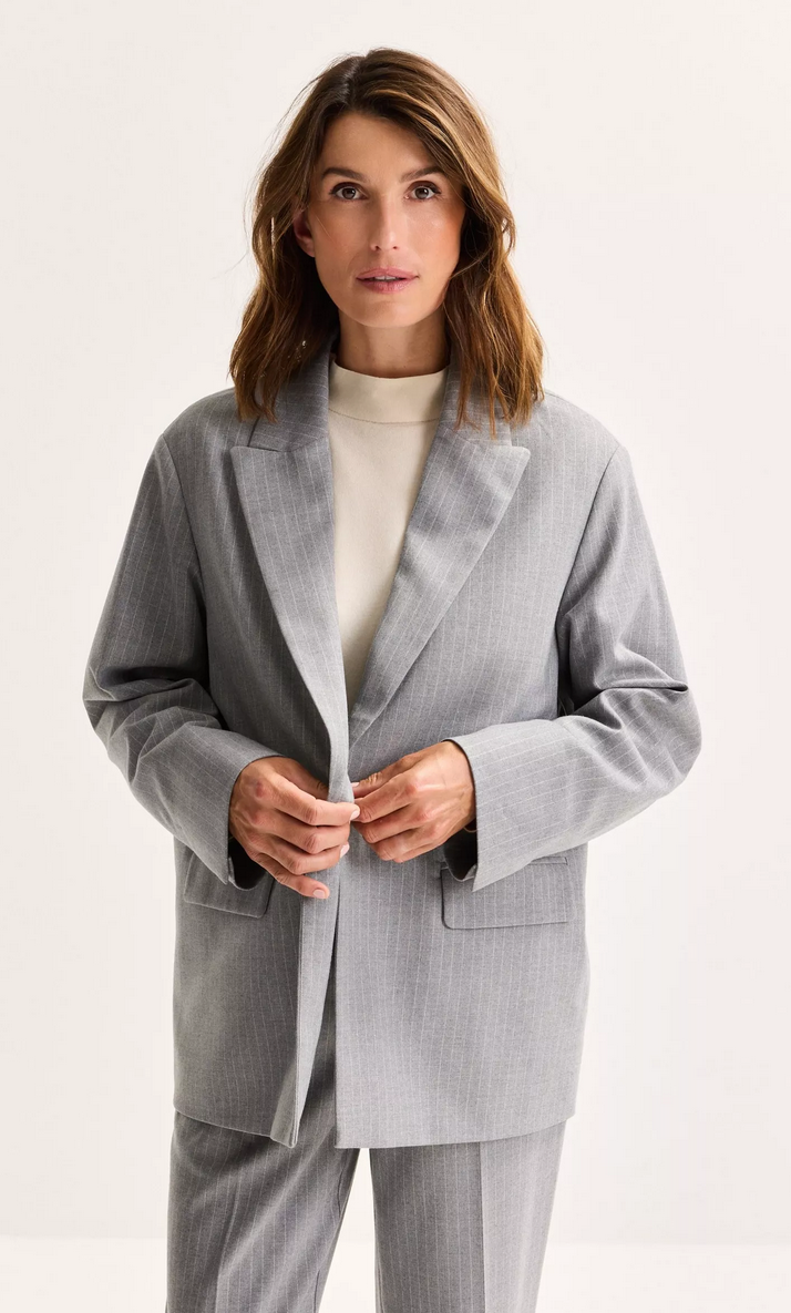 Améline Blazer Streep Grijs