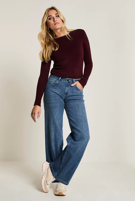 Parami Jeans Mira Smokey Indigo Blauw