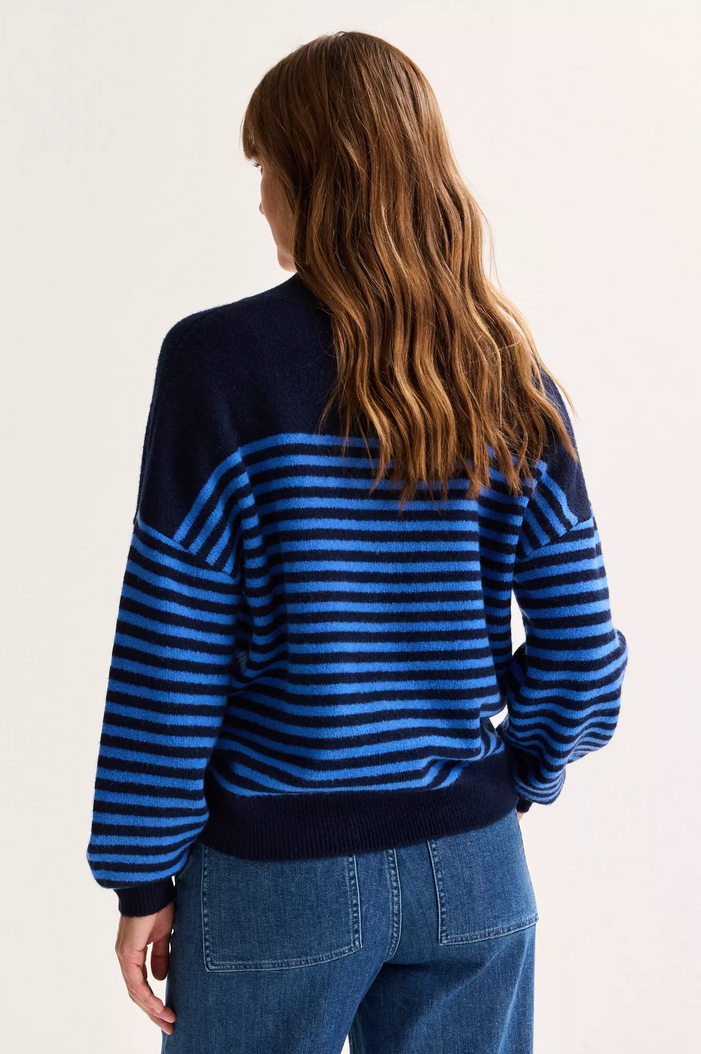 Améline Pull Streep Blauw