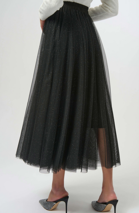 Joseph Ribkoff Rok Lang Zwart Glitter