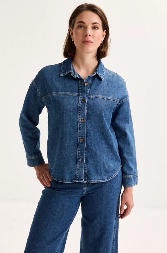 Améline Blouse Jeans Blauw