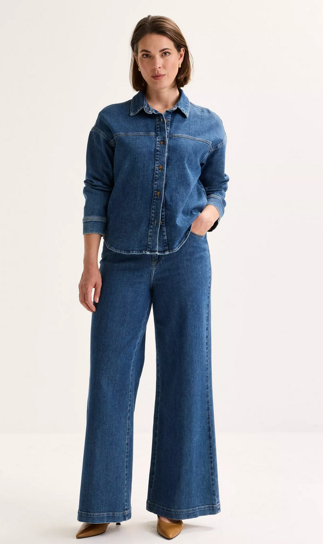Améline Blouse Jeans Blauw
