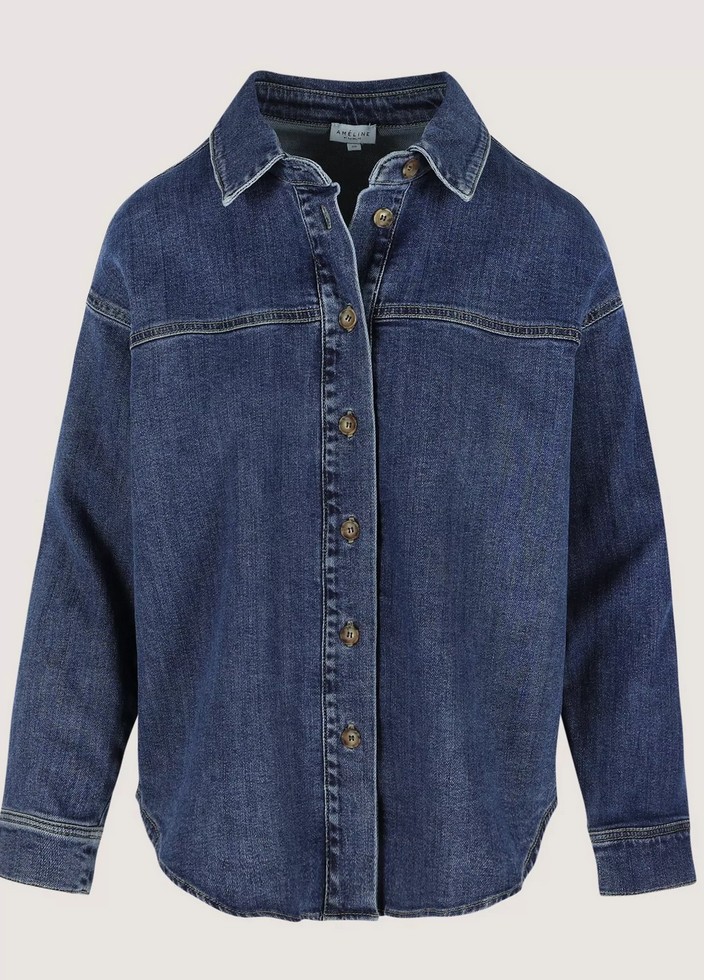 Améline Blouse Jeans Blauw