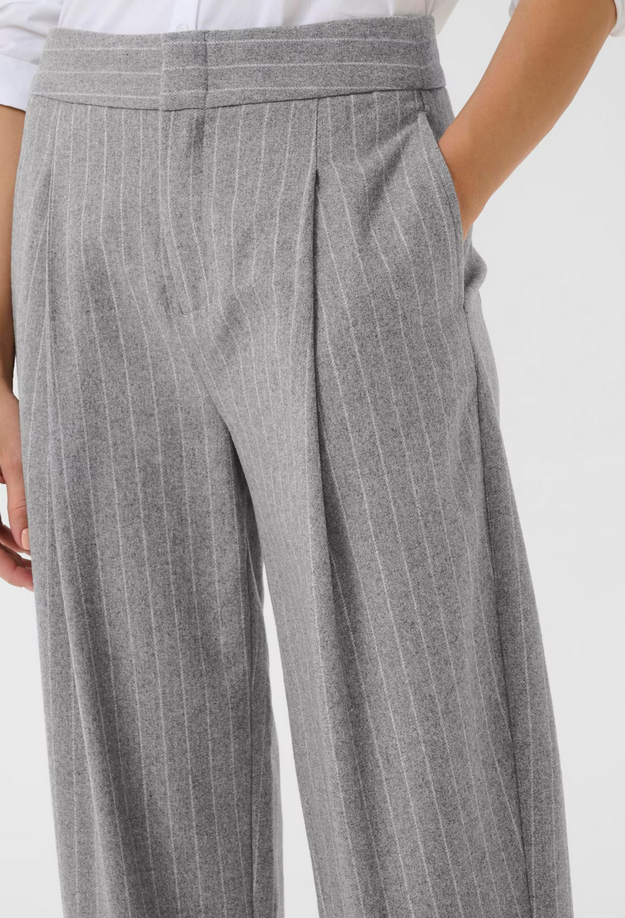 Part Two Pantalon Krijtstreep Grijs