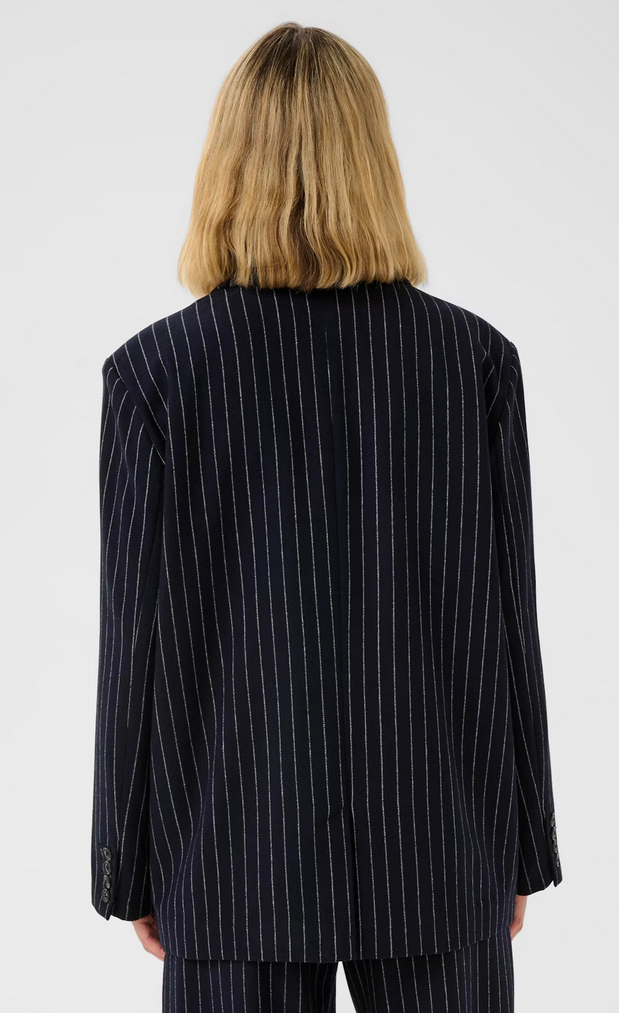 Part Two Blazer Krijtstreep Blauw