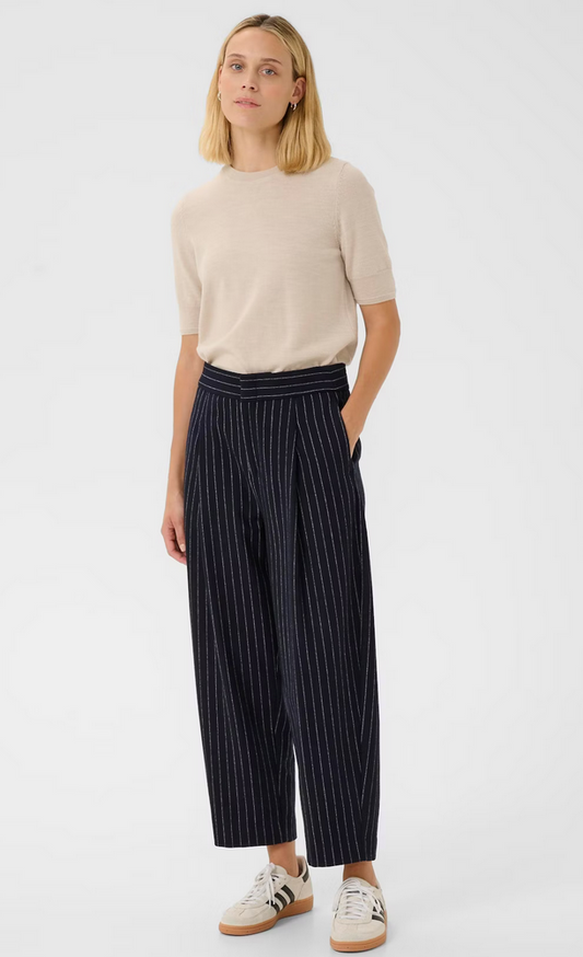 Part Two Pantalon Krijtstreep Blauw