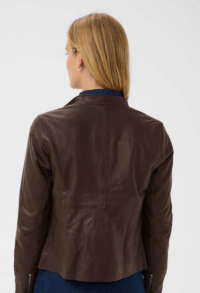 Part Two Blazer Leder Bruin