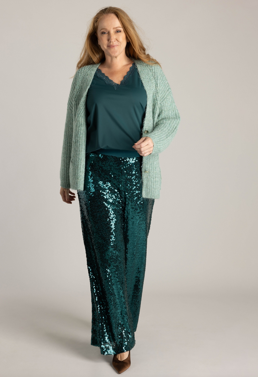 Yest Pantalon Groen Glitter