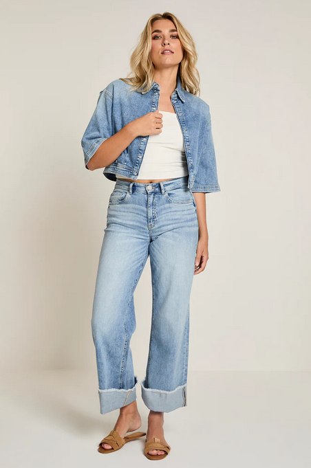 Parami Jeansvest Lichtblauw