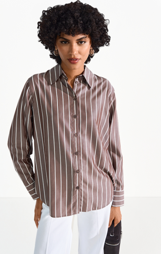 Riani Blouse Taupe Streep