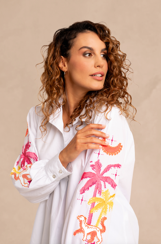 Eiszeit Blouse Wit Print