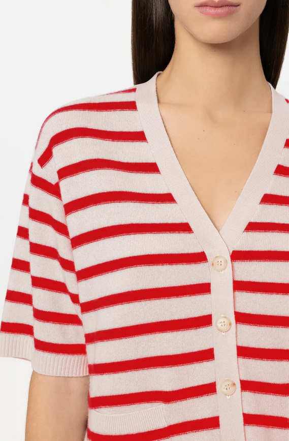 Luisa Cerano Cardigan Streep Rood