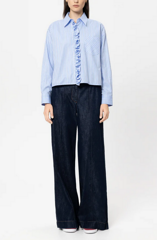 Luisa Cerano Blouse Streep Blauw