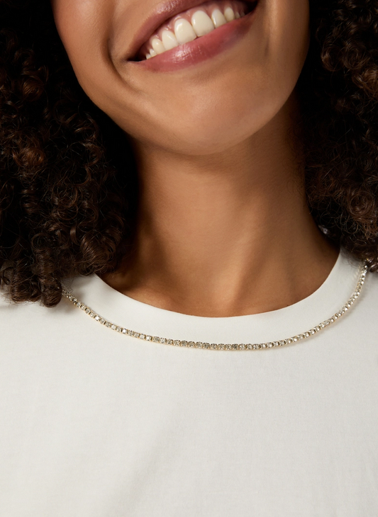 Persona By Mr Tshirt Ecru Glitter