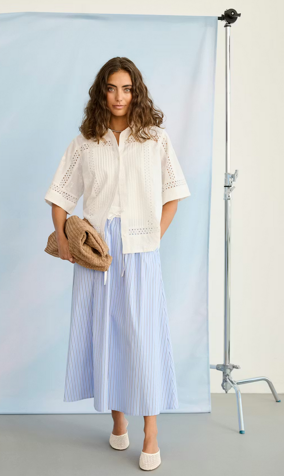 Culture Rok Lang Streep Blauw