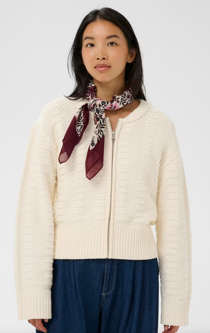 Part Two Sjaal Print Bordeaux