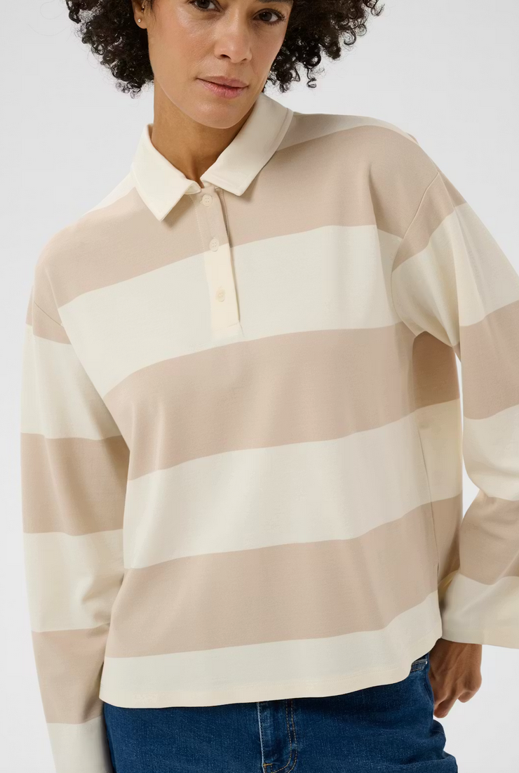 Part Two Polo Streep Beige