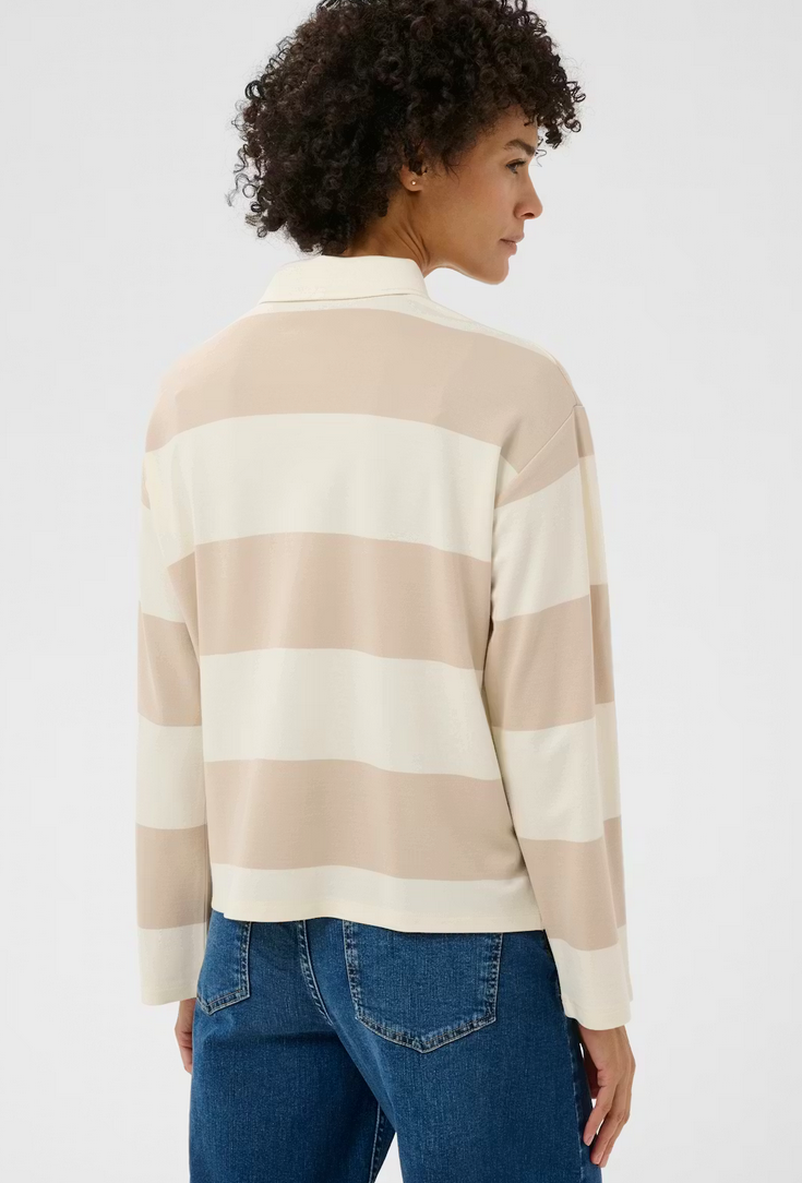 Part Two Polo Streep Beige