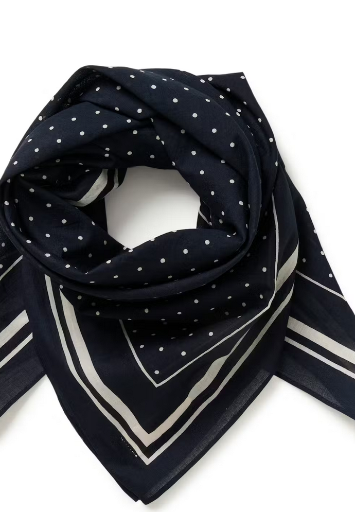 Part Two Sjaal Print Donkerblauw