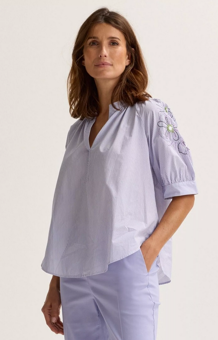 Mayerline Blouse Streep Paars