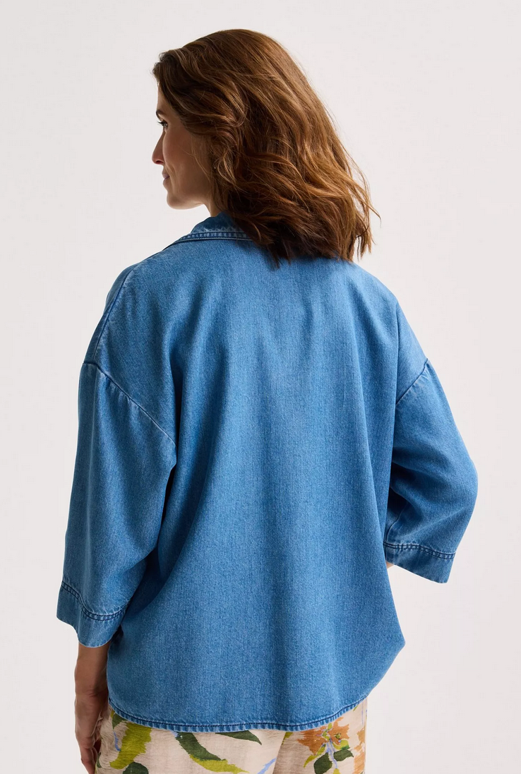 Mayerline Blouse Jeans Blauw