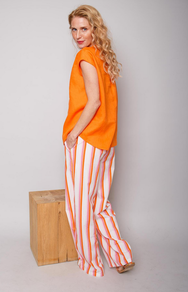 Emily Top Linnen Oranje