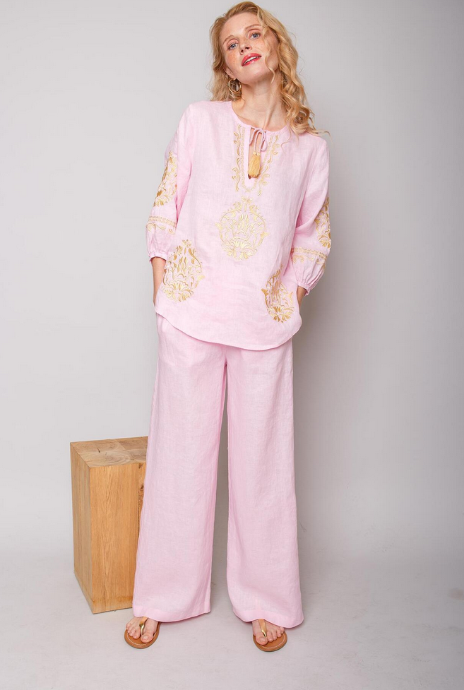 Emily Blouse Linnen Roze