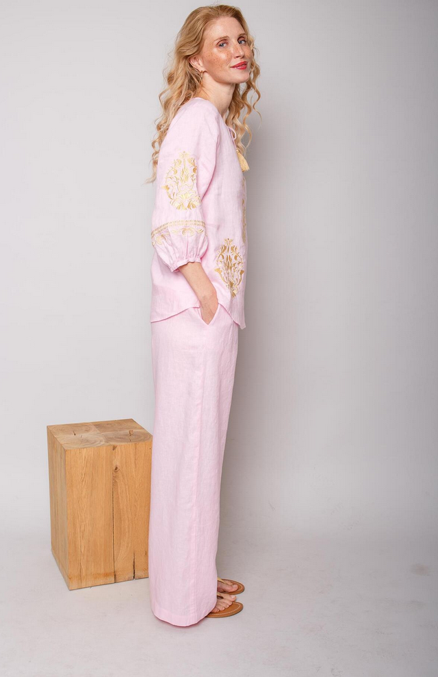 Emily Blouse Linnen Roze