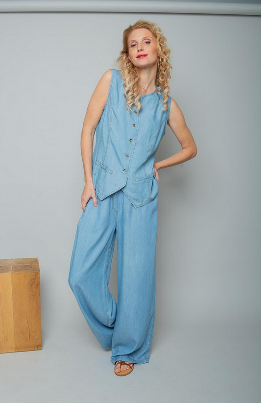 Emily Pantalon Jeans Blauw