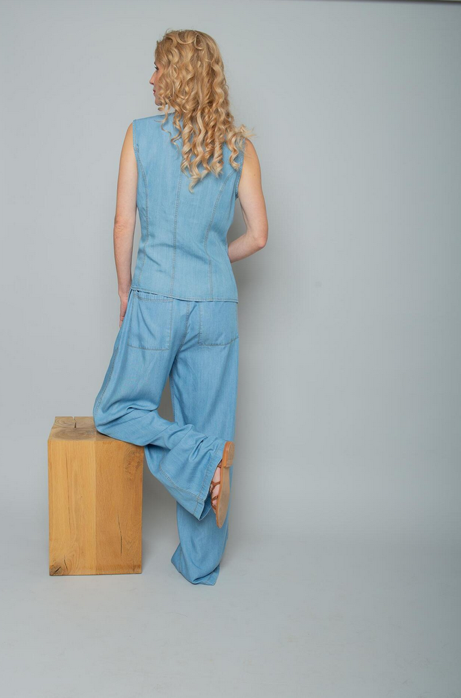 Emily Pantalon Jeans Blauw