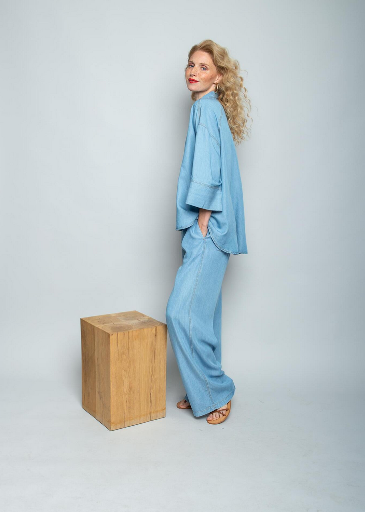 Emily Blouse Jeans Blauw