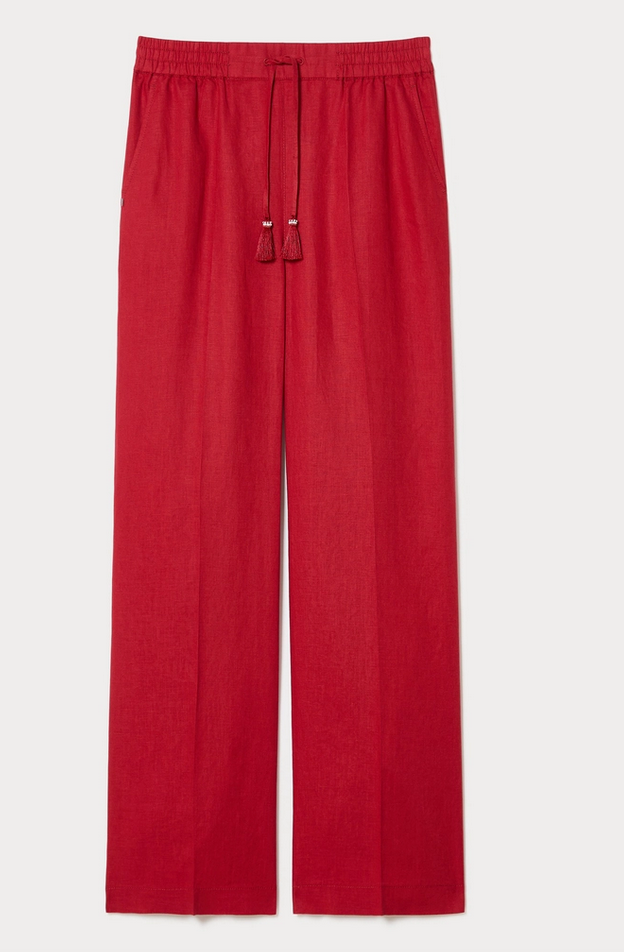 Marina Rinaldi Pantalon Linnen Rood