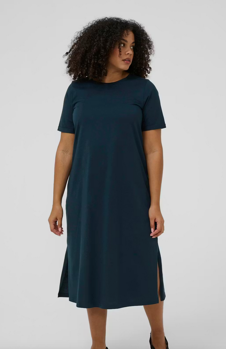 Kaffe Curve Kleed Lang Blauw