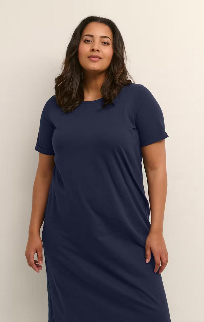 Kaffe Curve Kleed Lang Blauw
