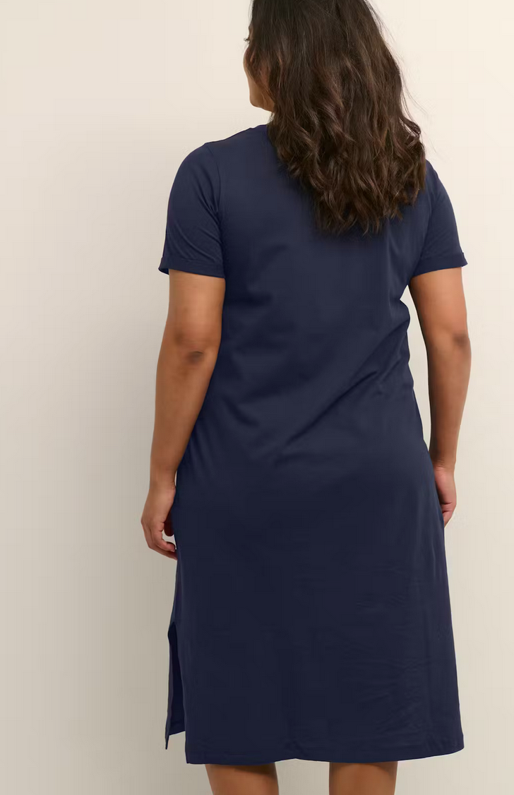 Kaffe Curve Kleed Lang Blauw