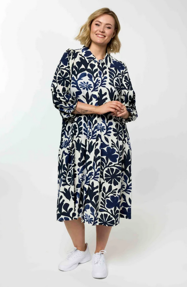 Gozzip Kleed Print Blauw