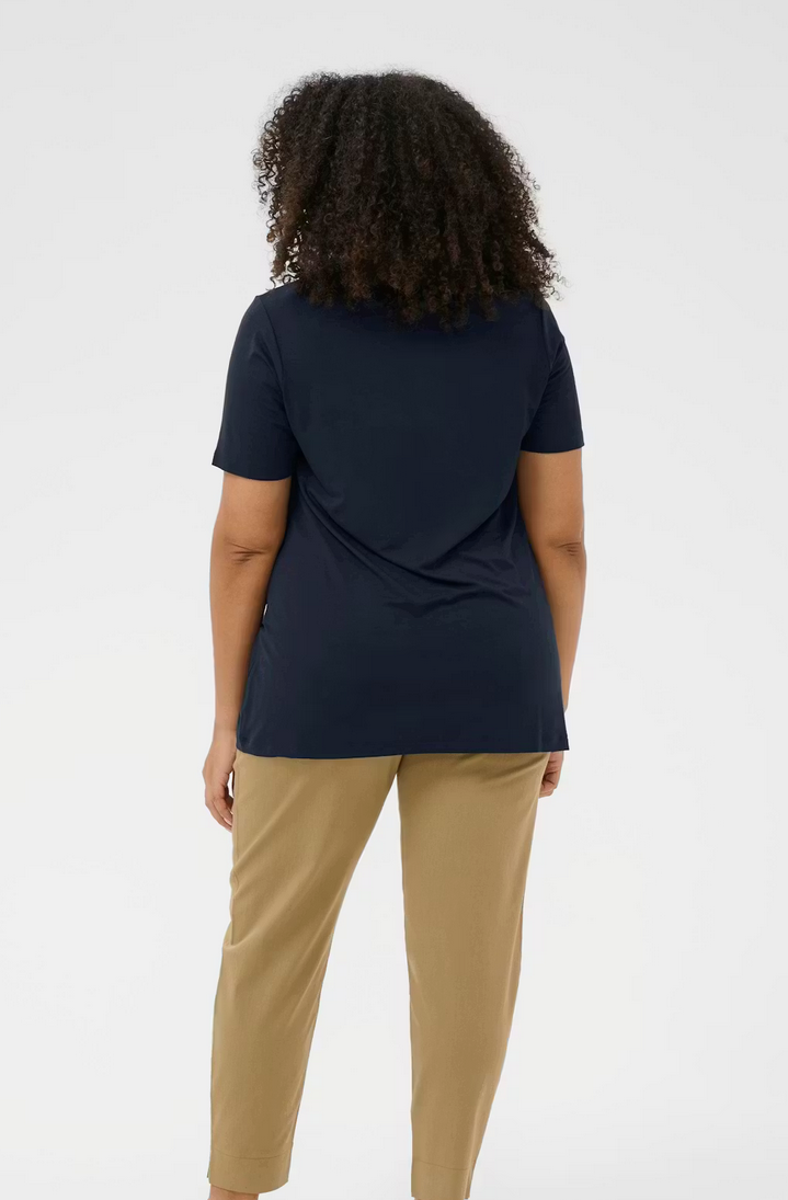 Kaffe Curve Tshirt Donkerblauw