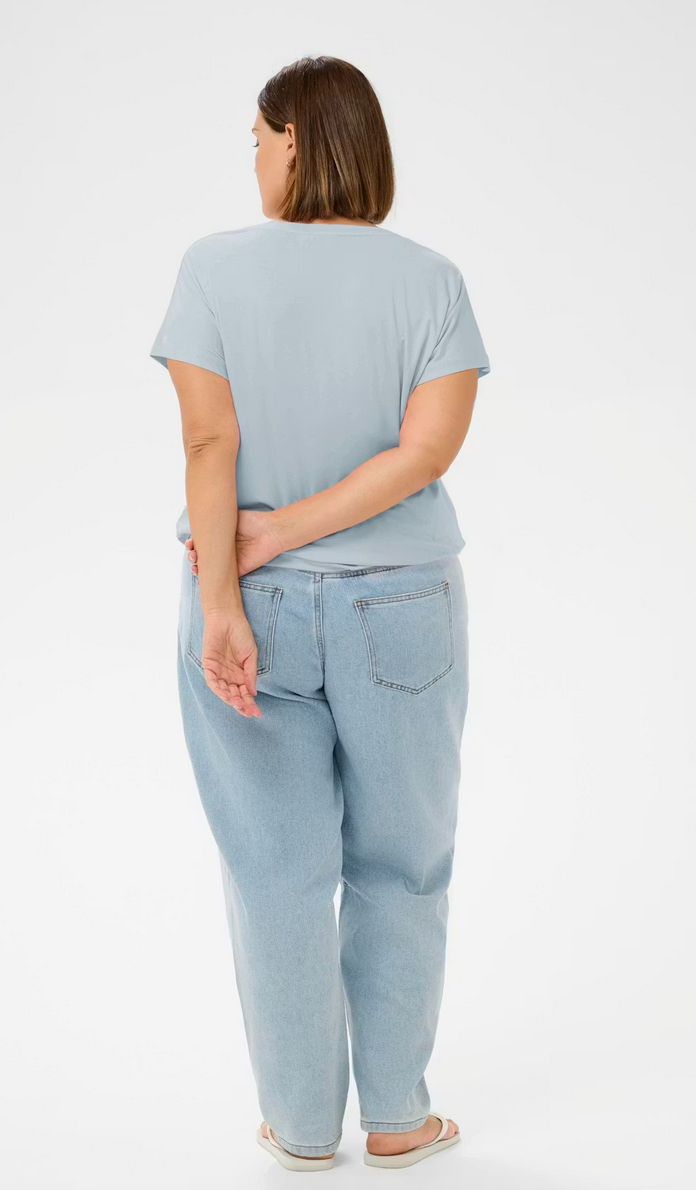 Kaffe Curve Tshirt Lichtblauw
