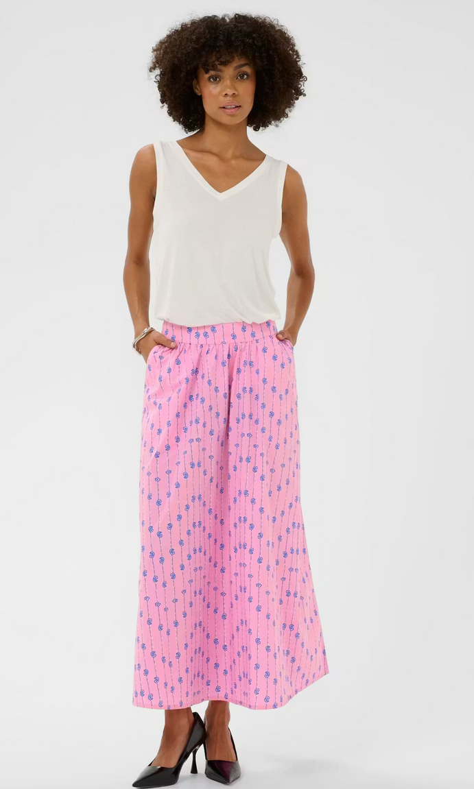 Culture Rok Lang Print Roze