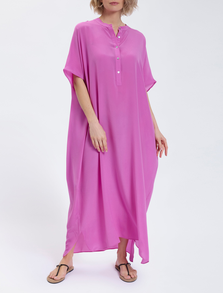 Speezy's Silk Kaftan Lang Fuchsia