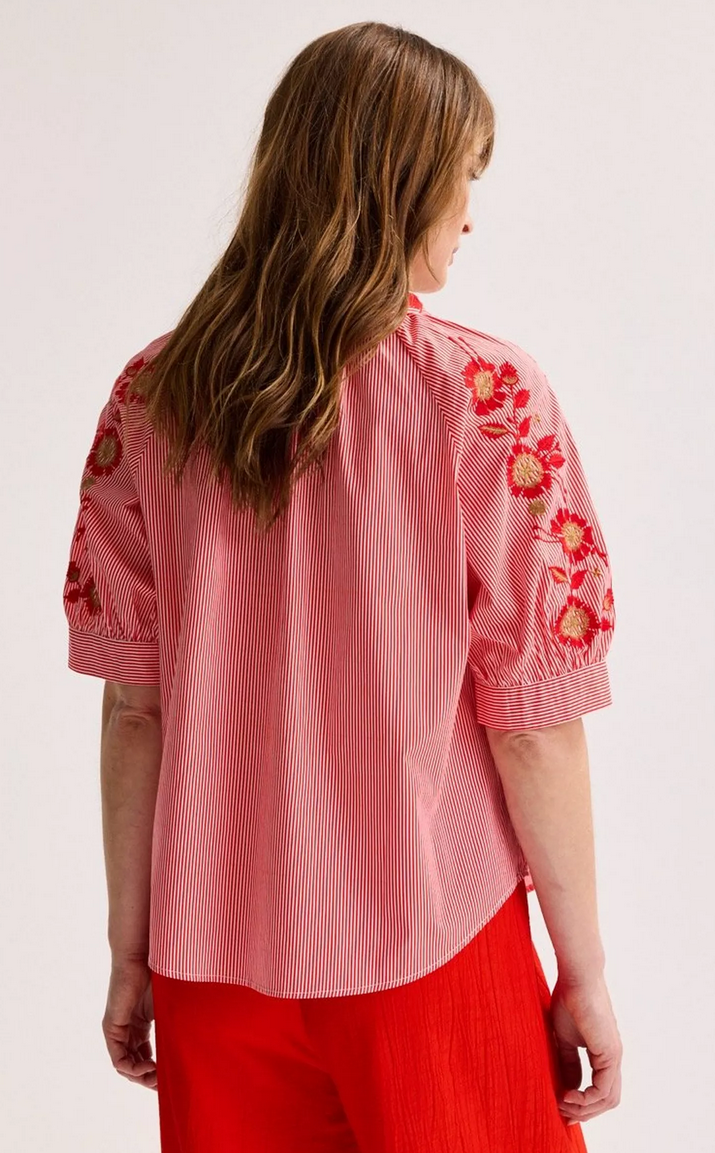 Mayerline Blouse Streep Rood