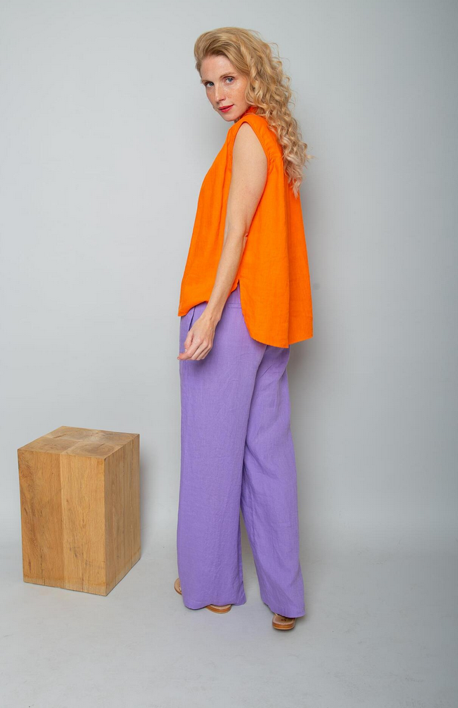 Emily Top Linnen Oranje