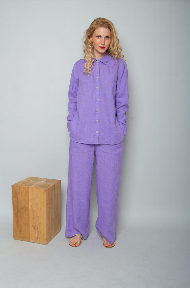 Emily Pantalon Linnen Lila