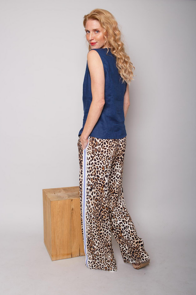Emily Gilet Linnen Blauw