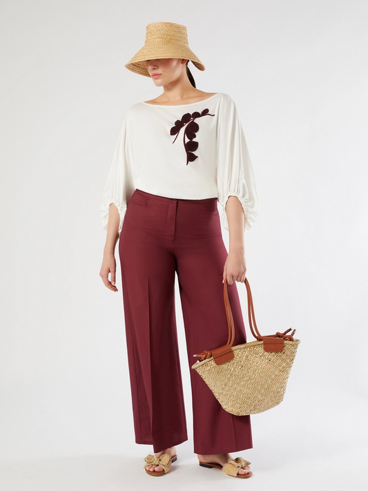 Marina Rinaldi Pantalon Bordeaux