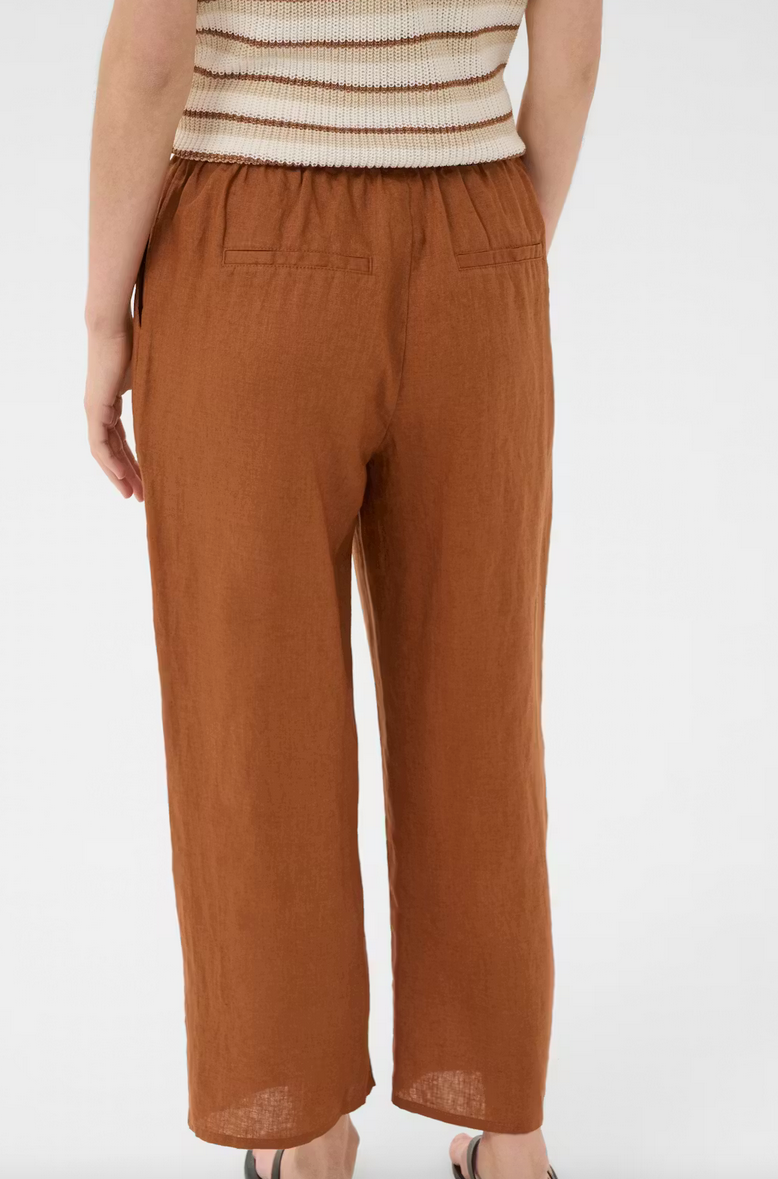 Part Two Pantalon Linnen Camel