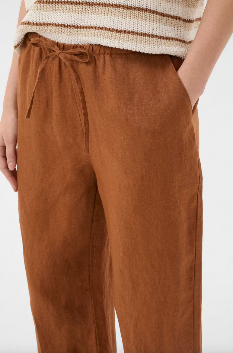 Part Two Pantalon Linnen Camel