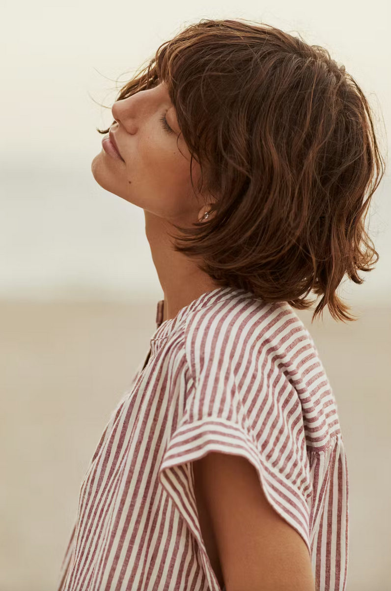 Part Two Blouse Linnen Streep Rood