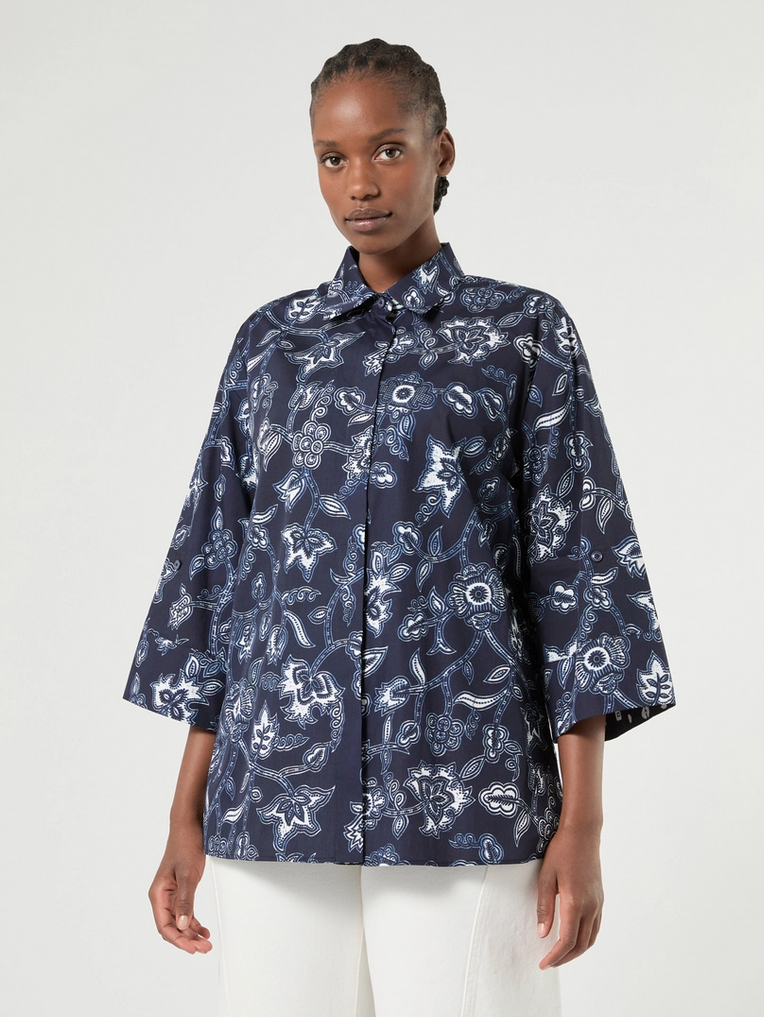 Marina Rinaldi Blouse Print Blauw
